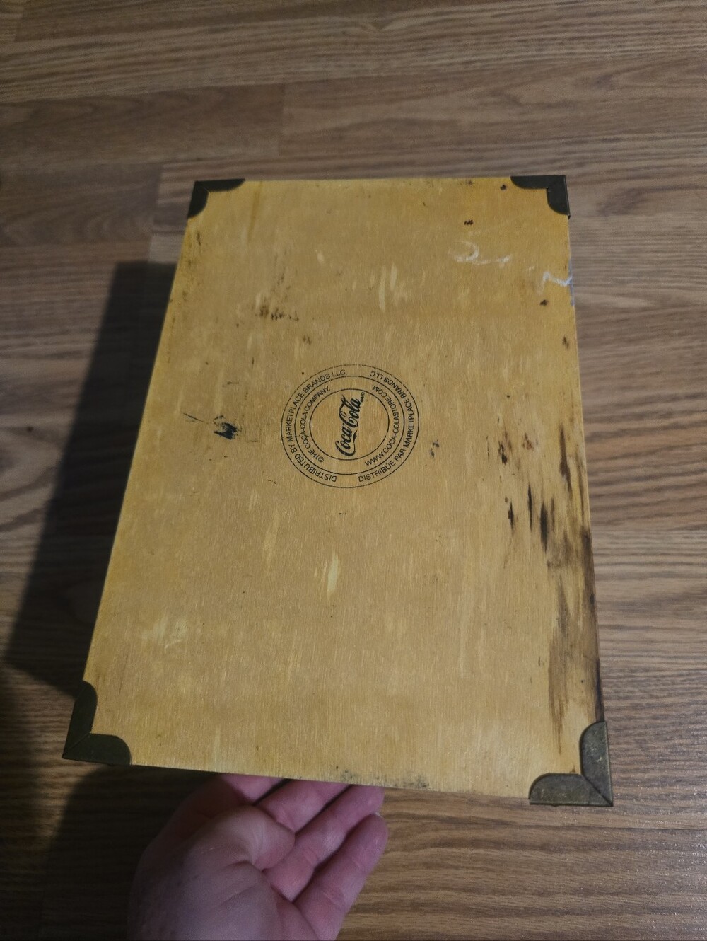 Coca-Cola Wood Display Box with Red Script - Picture 6 of 6